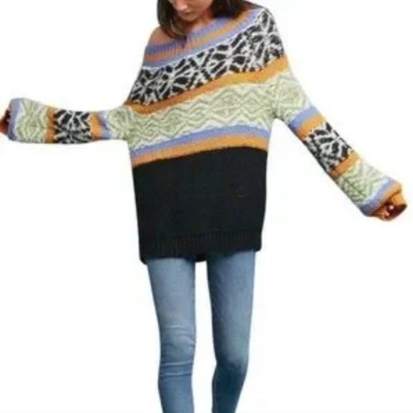 ANTHRO - MOULINETTE SOEURS Intarsia Alpaca Blends Pullover Sweater - Picture 2 of 11